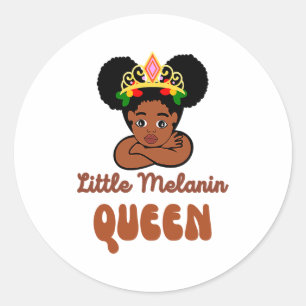 Adesivo Rainha engraçada com pouco melanina Montagem da Hi