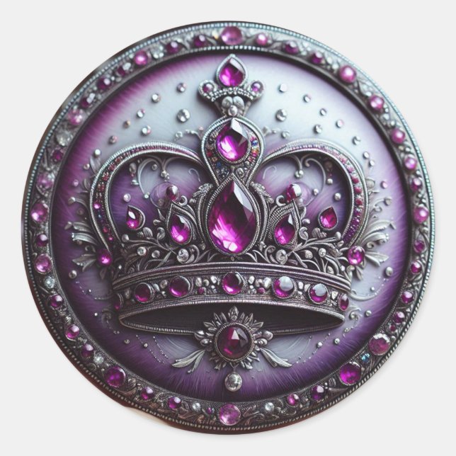 Adesivo Rainha Esther Crown - Royalties Roxo (Frente)
