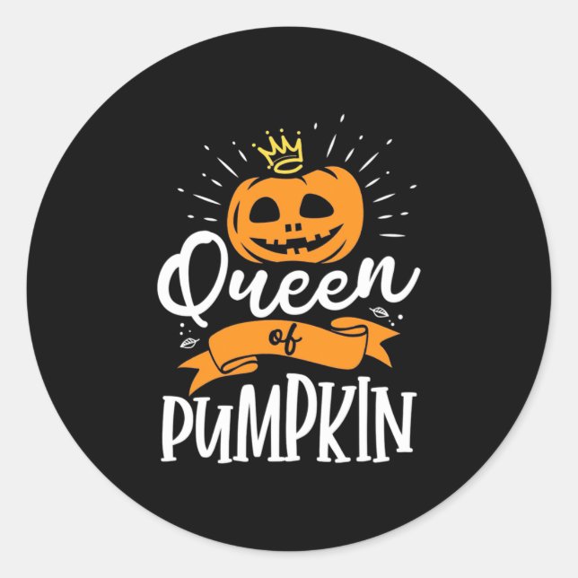Adesivo Rainha Halloween De Pumpkin (Frente)
