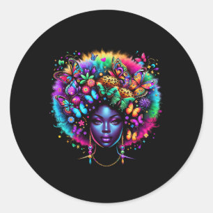 Adesivo Rainha Negra Afro Melanin 1931 Manteiga-Leopardo
