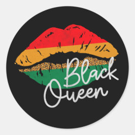 Adesivo Rainha Negra Beija Lábios com Mancha Leopardo Déci