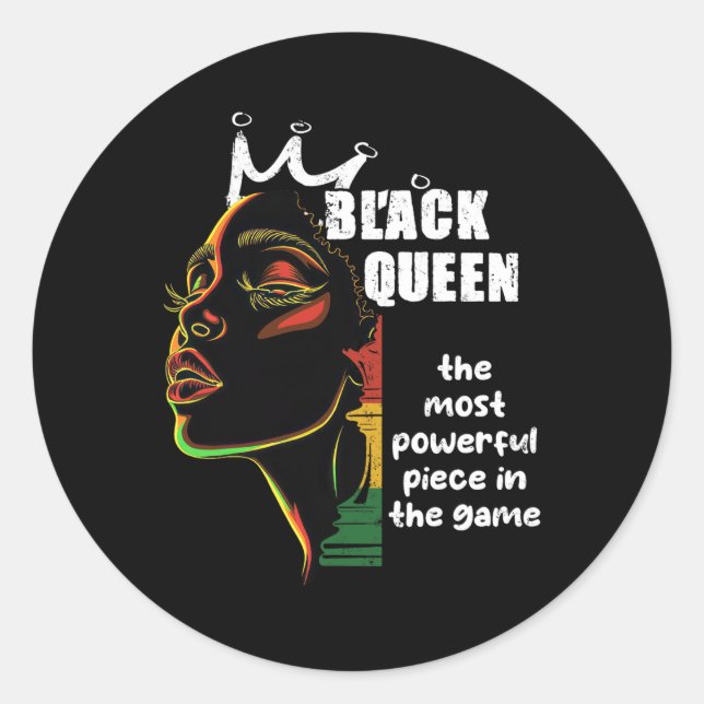 Adesivo Rainha Negra Mais Poderosa História Negra do Xadre (Frente)