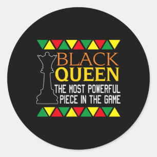 Adesivo Rainha Negra O Mais Poderoso Xadrez Afro-Americano