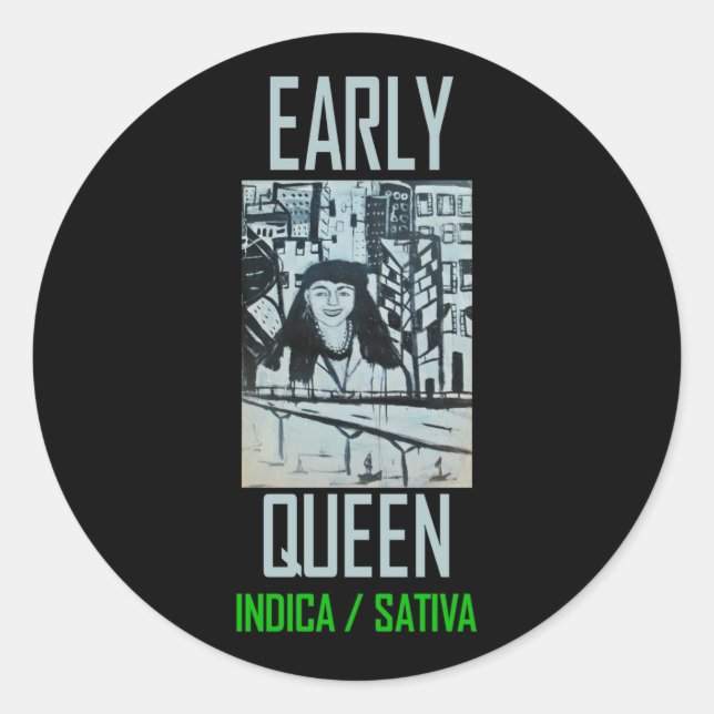 ADESIVO RAINHA PRECOCE INDICA SATIVA (Frente)