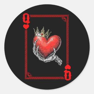 Adesivo Rainha Rei De Copas Casal De Cartas De Baralho Cor