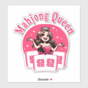 Adesivo Rainha Rosa Mahjong