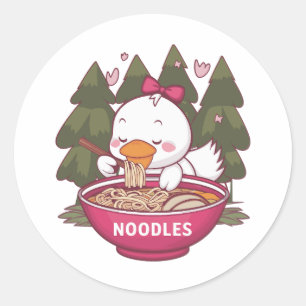 Adesivo Raio-comedor de pato Kawaii