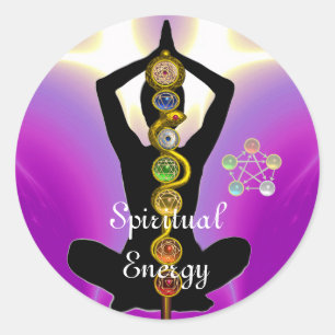 Adesivo RAIO DE ASCLEPIUS 7 CHAKRAS,YOGA LOTUS POSE Rosa