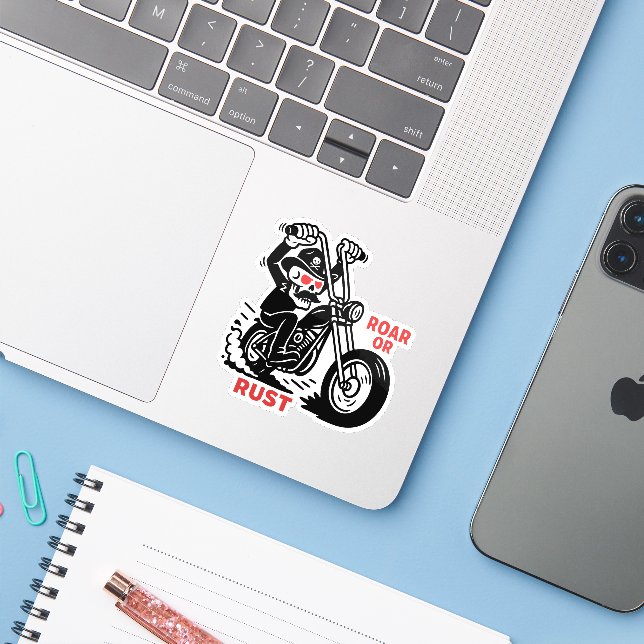 Adesivo Raio ou ferrugem (Notebook com iPhone)