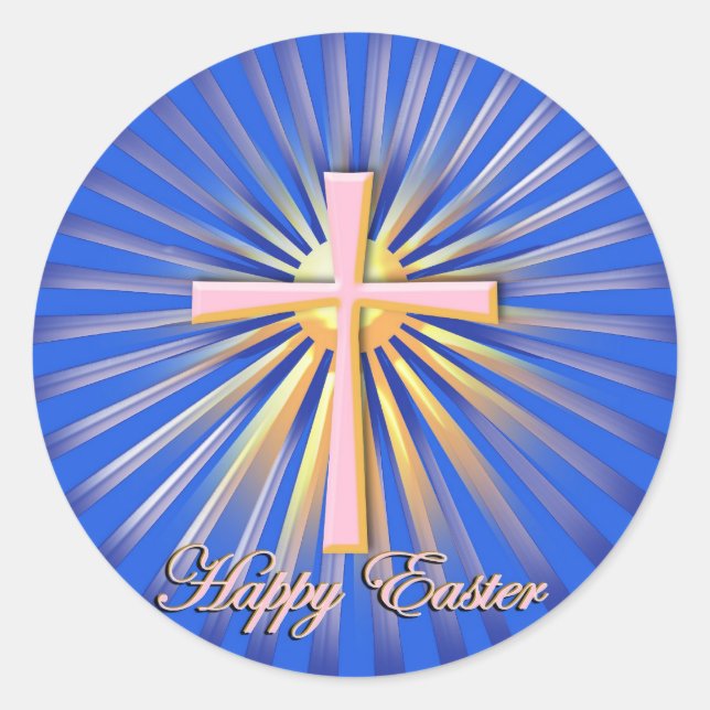 Adesivo Raios de Luz da Cruz Religiosa (Frente)