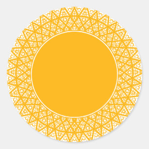 Adesivo Raios de sol amarelos bonitos vazio quadro moderno