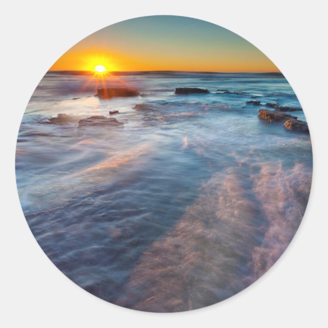 Adesivo Raios de sol iluminam o Oceano Pacífico (Frente)