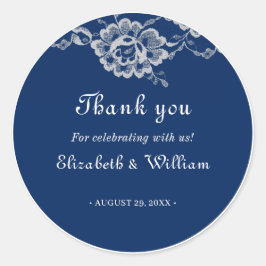 Adesivo Raios Florais Elegantes no Casamento Azul Marinho