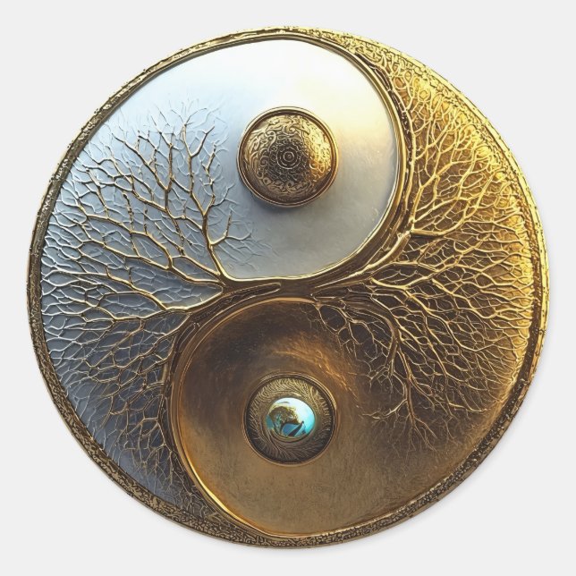 Adesivo Raiz da Harmonia | Design Yin Yang (Frente)