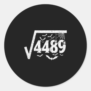 Adesivo Raiz Quadrada 4489 Meme Divertido de Halloween 67 