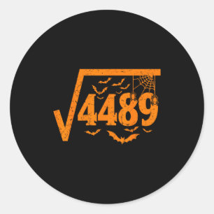 Adesivo Raiz Quadrada 4489 Meme Divertido de Halloween 67 