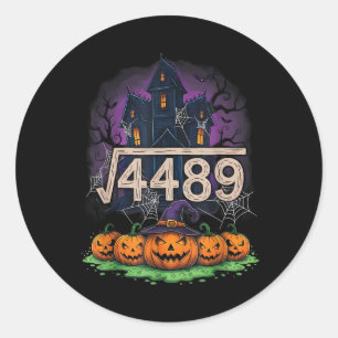 Adesivo Raiz Quadrada 4489 Meme Divertido De Halloween 67