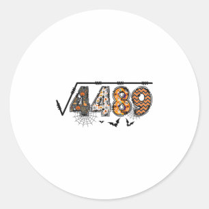 Adesivo Raiz Quadrada De 4489 Funny Halloween 67 Meme Math
