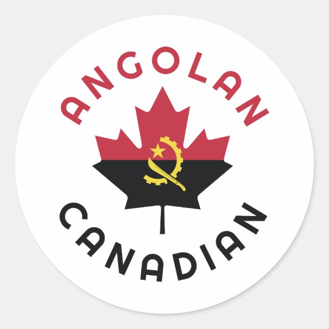 Adesivo Raízes angolanas canadenses (Frente)