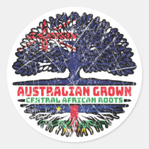 Adesivo Raízes da Bandeira australiana na Austrália Centra