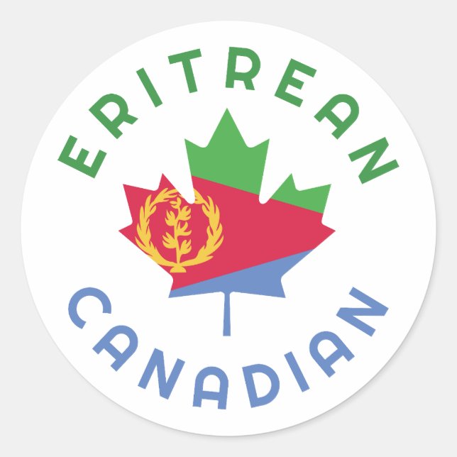 Adesivo Raízes da Eritreia Canadense (Frente)
