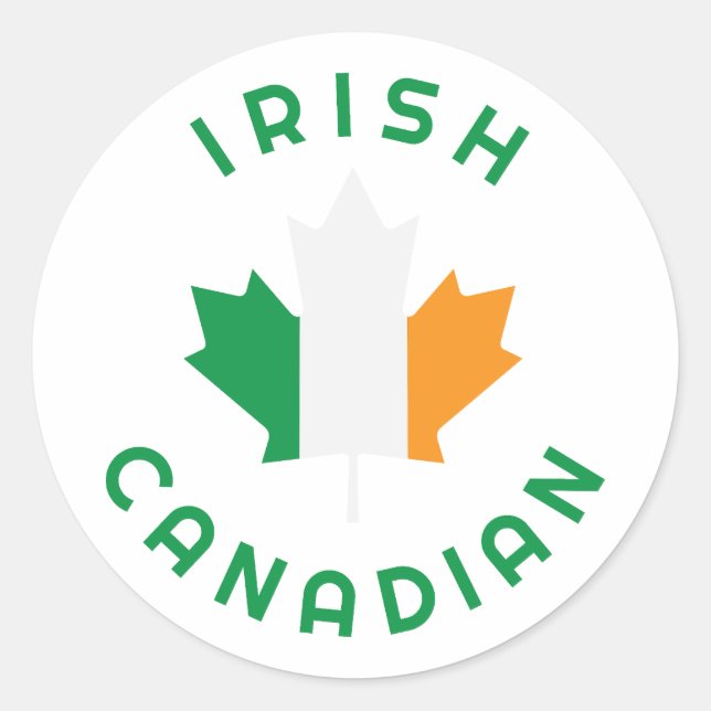 Adesivo Raízes da Irlanda do Canadá (Frente)