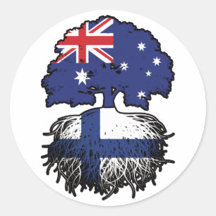 Adesivo Raízes de Árvore Australianas da Finlândia, Austrá