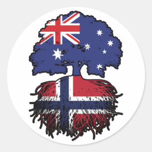 Adesivo Raízes de Árvore da Austrália Australiana noruegue