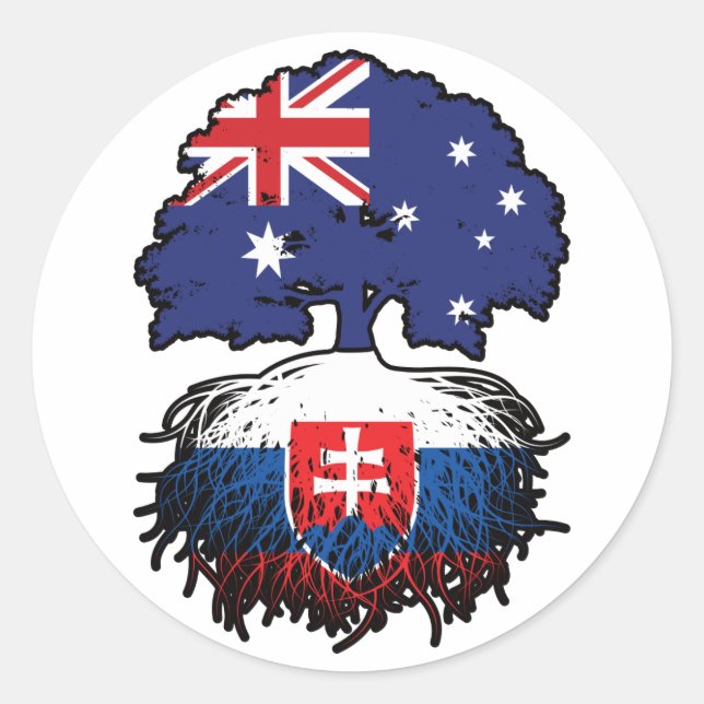 Adesivo Raízes de Árvores da Austrália Eslovaca e Australi (Frente)