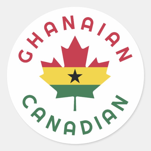 Adesivo Raízes de Gana do Canadá (Frente)