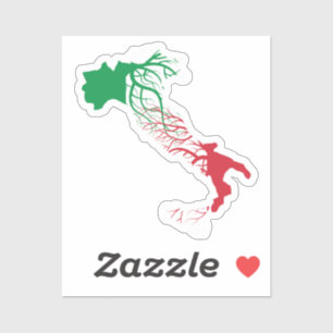 Adesivo Raízes do Mapa Italiano