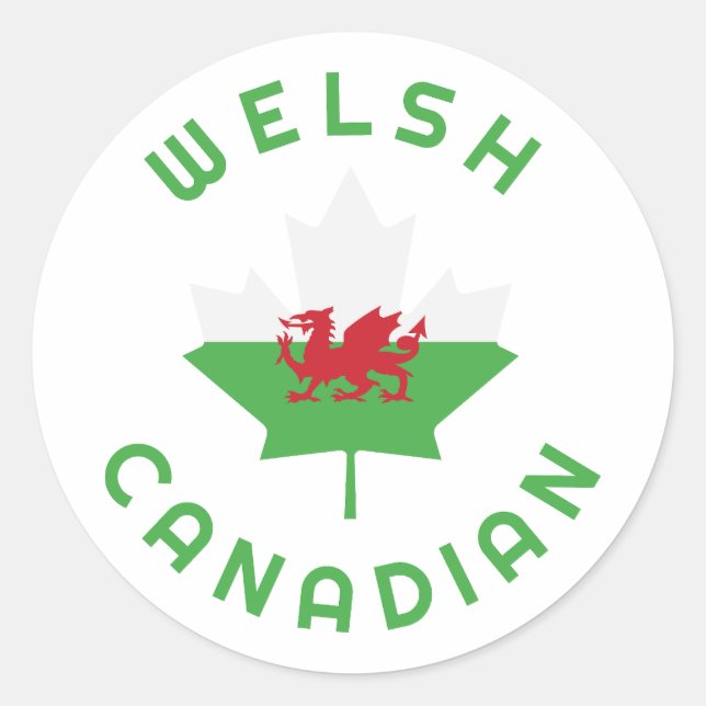 Adesivo Raízes galesas canadianas (Frente)