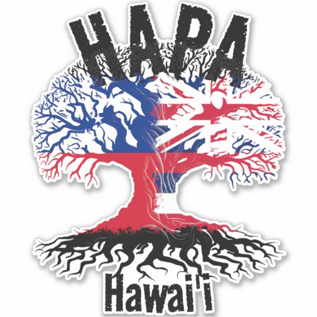 ADESIVO RAÍZES HAPA SAMOA HAWAII (Frente)