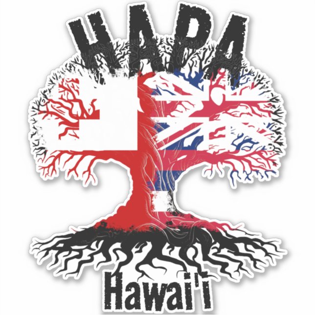 ADESIVO RAÍZES HAPA TONGA HAWAII (Frente)