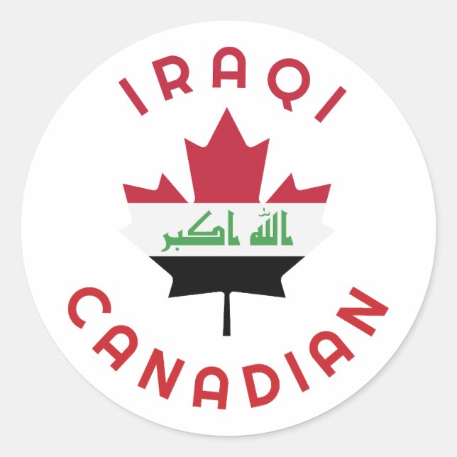 Adesivo Raízes iraquianas canadenses (Frente)