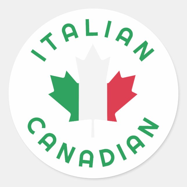 Adesivo Raízes italianas canadenses (Frente)