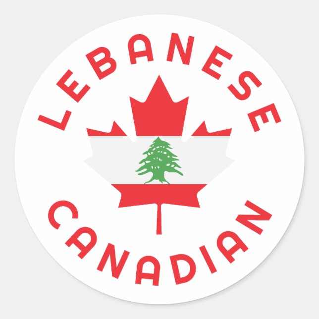 Adesivo Raízes libanesas canadenses (Frente)