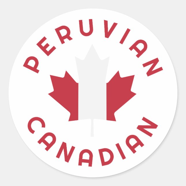 Adesivo Raízes Peruanas do Canadá (Frente)