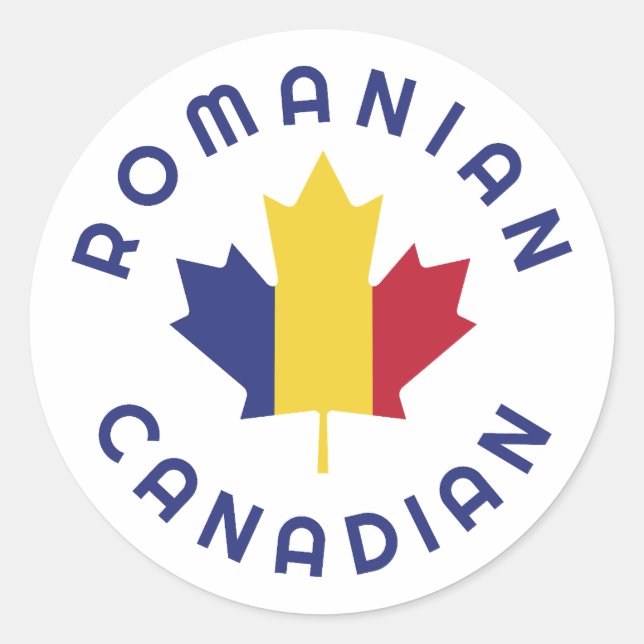 Adesivo Raízes romenas canadenses (Frente)