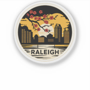 Adesivo Raleigh City na Carolina do Norte EUA