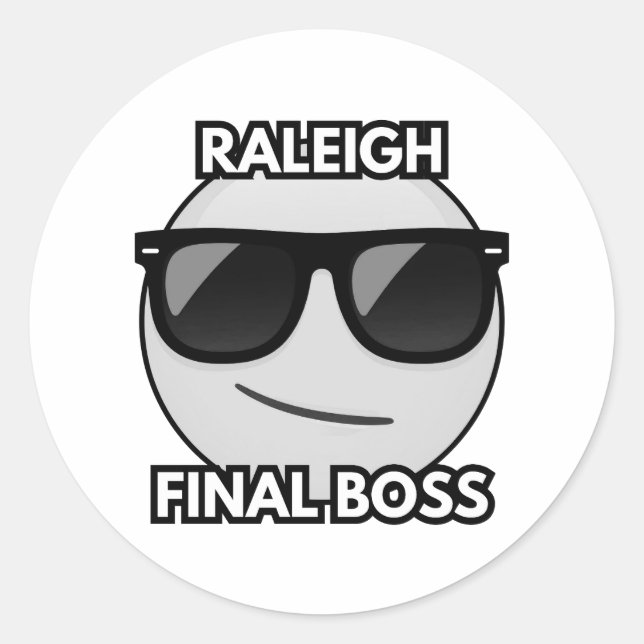 Adesivo Raleigh Final Boss Cool Emoji Sticker (Frente)