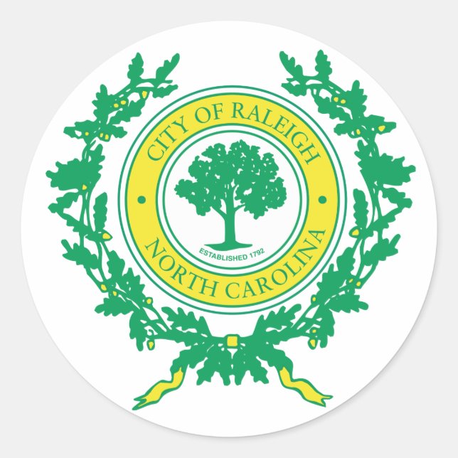 Adesivo Raleigh, North Carolina Seal (Frente)