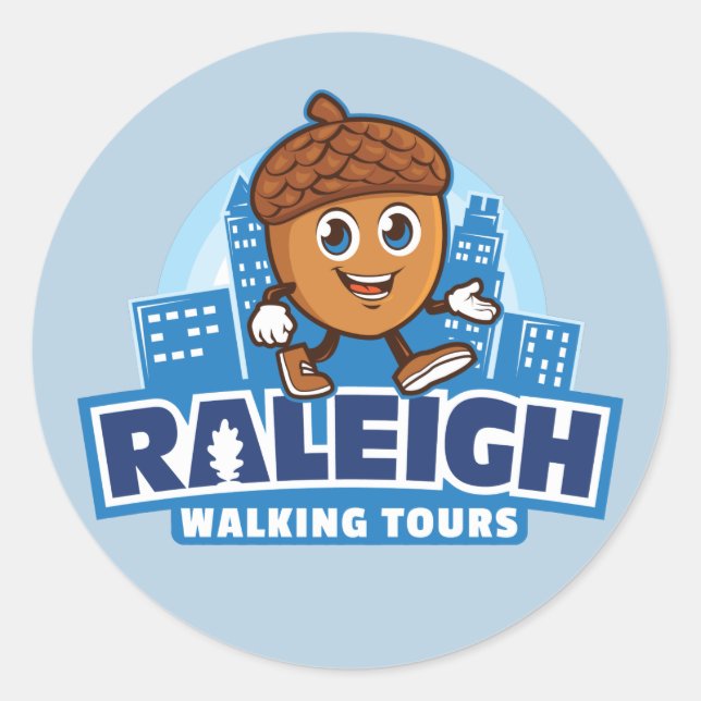 Adesivo Raleigh Walking Tours Cute Acorn (Frente)