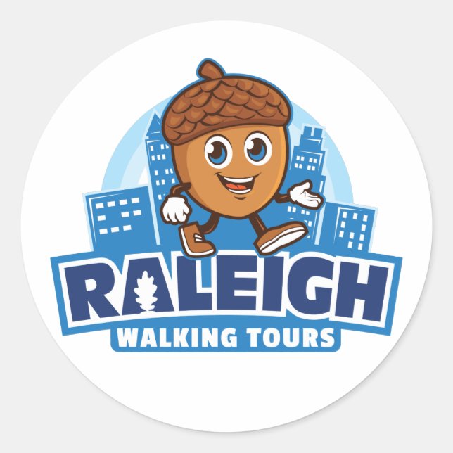 Adesivo Raleigh Walking Tours Cute Acorn (Frente)