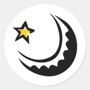 Adesivo Ramadã Crescent Moon e Star Swoosh