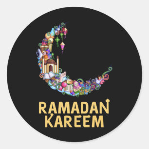 Adesivo Ramadã Kareem Mubarak em lua