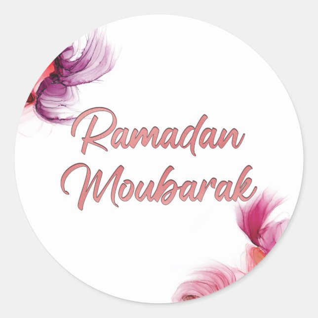 Adesivo Ramadan Mubarak, arte islâmica (Frente)