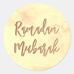 Adesivo Ramadan Mubarak Clássico Redondo Bonito