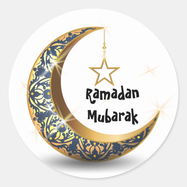 Adesivo Ramadan Mubarak Round Stickers (Frente)