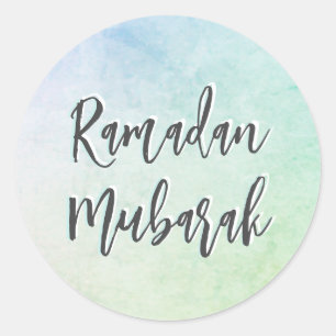 Adesivo Ramadan Mubarak Script Classic Round Sticker